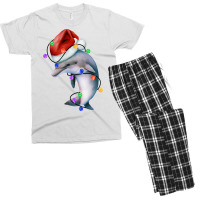 Dolphin Christmas  Cozy Dolphin T  Christmas Light Men's T-shirt Pajama Set | Artistshot