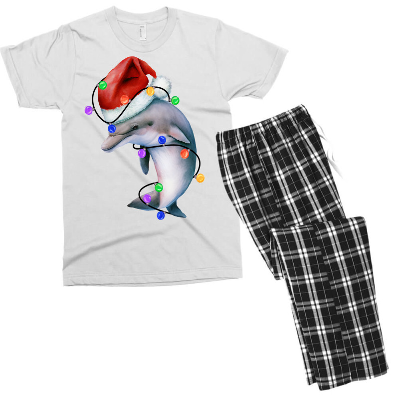 Dolphin Christmas  Cozy Dolphin T  Christmas Light Men's T-shirt Pajama Set by bonitamella8 | Artistshot