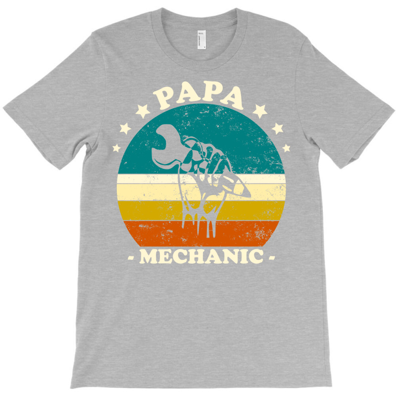 Papa Mechanic Vintage Red T-shirt | Artistshot