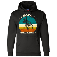 Papa Mechanic Vintage Red Champion Hoodie | Artistshot