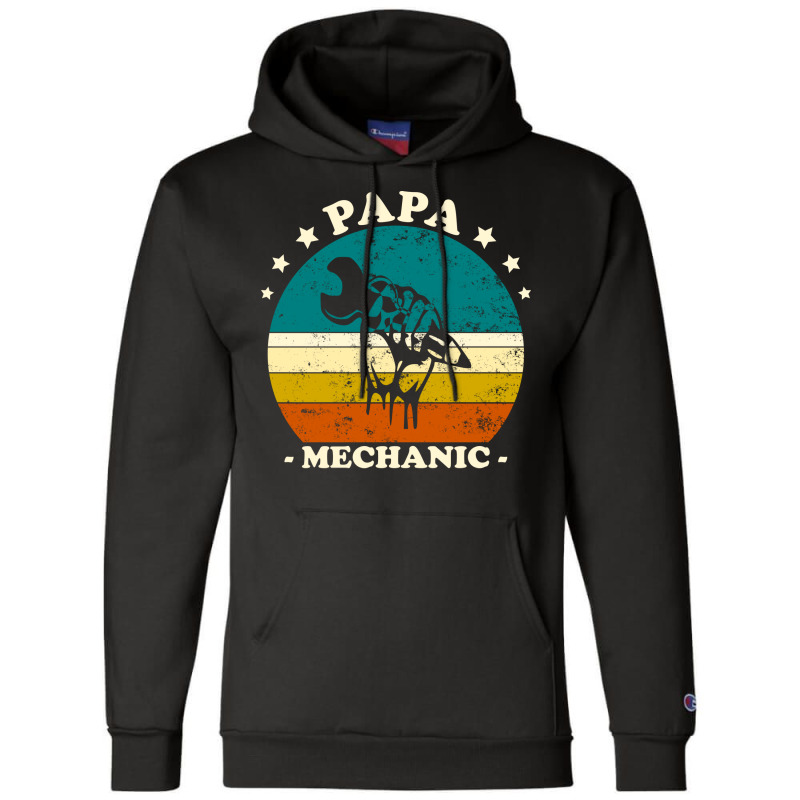 Papa Mechanic Vintage Red Champion Hoodie | Artistshot