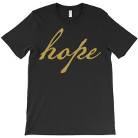 Gold Christmas Hope Minimal Typography Funny T-shirt | Artistshot