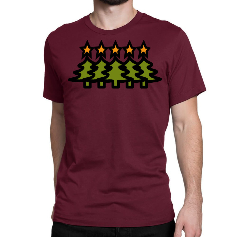 Forest Of Five Minimal Christmas Trees Gift Classic T-shirt by zekrinatorer | Artistshot