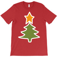 Minimal White Line Christmas Tree Girl T-shirt | Artistshot