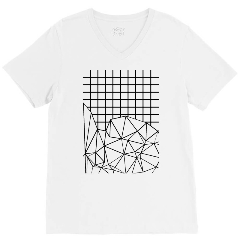 Digital Meshes Girl V-neck Tee | Artistshot