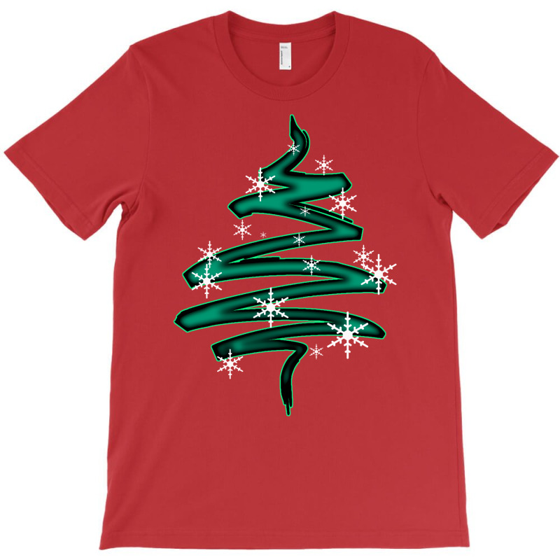 Christmas Tree Abstract With Snowflakes Tumblr T-shirt | Artistshot