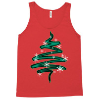 Christmas Tree Abstract With Snowflakes Tumblr Tank Top | Artistshot