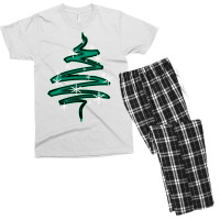 Christmas Tree Abstract With Snowflakes Tumblr Men's T-shirt Pajama Set | Artistshot