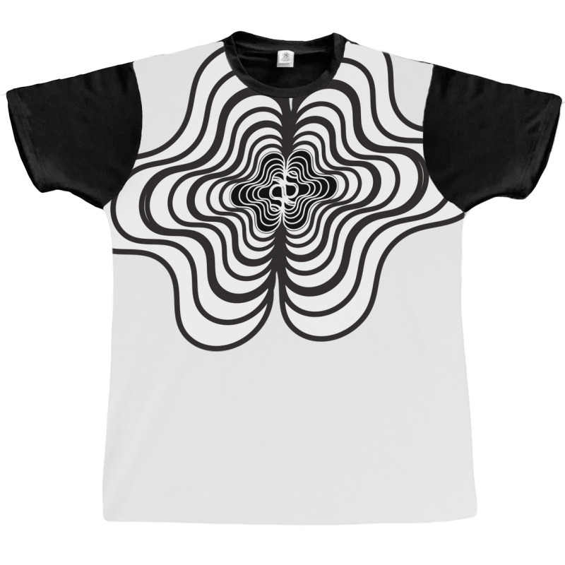 3d Abstract Black White Design 70s Graphic T-shirt | Artistshot