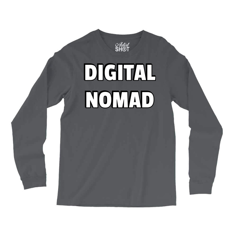 Digital Nomad Girl Long Sleeve Shirts | Artistshot