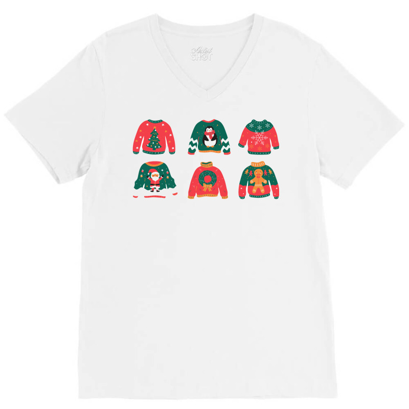 Christmas Sweaters Boy V-neck Tee | Artistshot