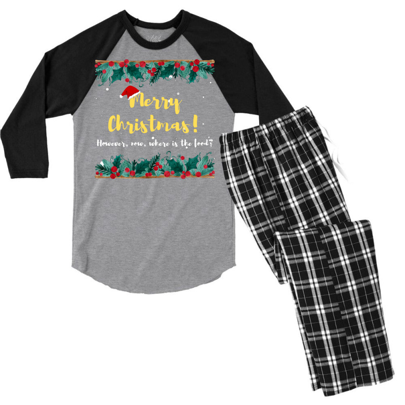 Merry Christmas Hipster Men's 3/4 Sleeve Pajama Set by zekrinatorer | Artistshot