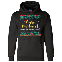 Merry Christmas Hipster Champion Hoodie | Artistshot