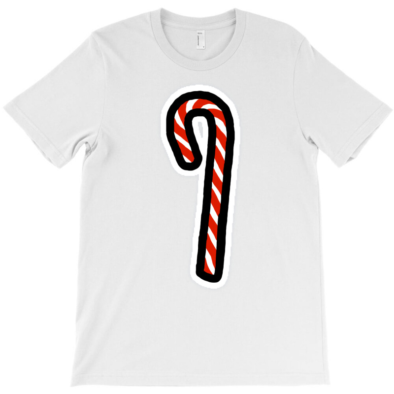 A Candy Cane For Christmas Minimal Art Aesthetic T-Shirt by foxalltorperg | Artistshot