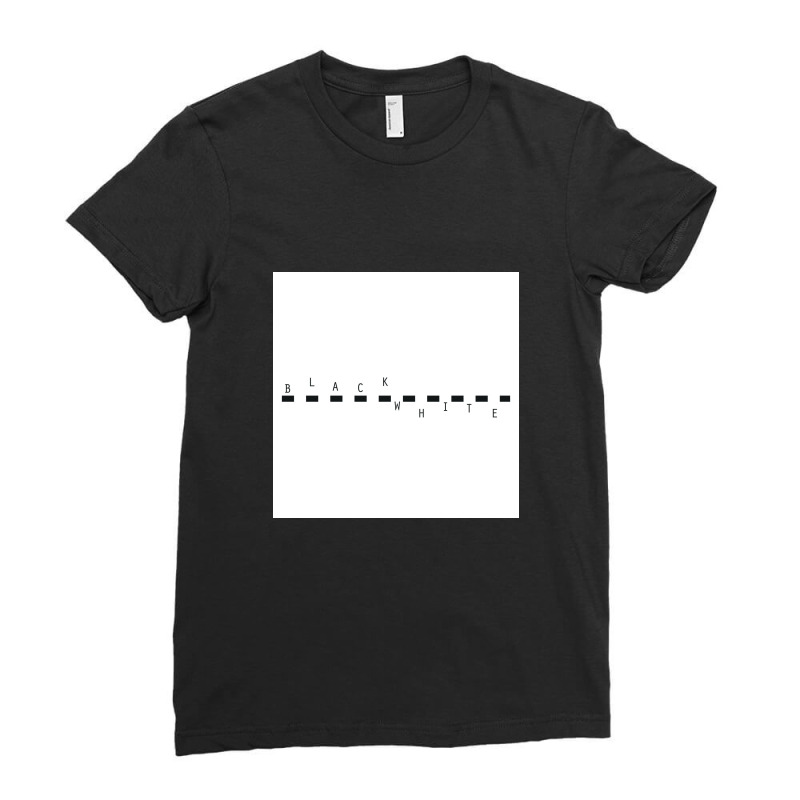 Black & White Ladies Fitted T-Shirt by alf | Artistshot