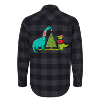 Dinosaurs Christmas Funny Flannel Shirt | Artistshot