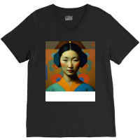 Asian Abstract 9 Humor V-neck Tee | Artistshot