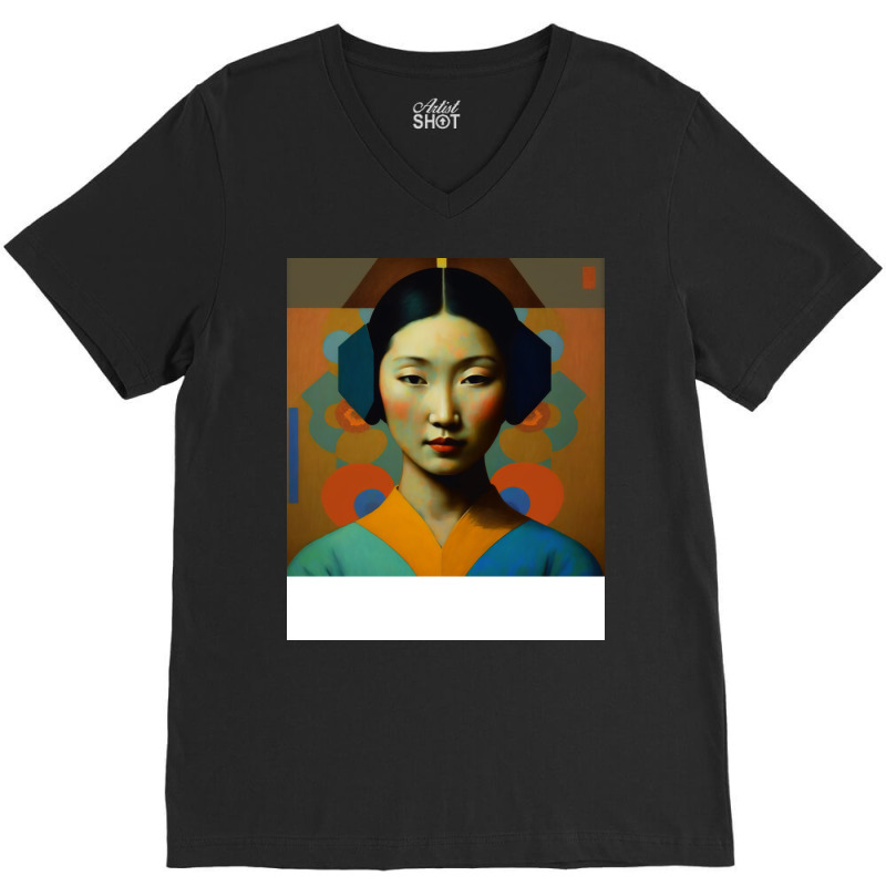 Asian Abstract 9 Humor V-neck Tee | Artistshot