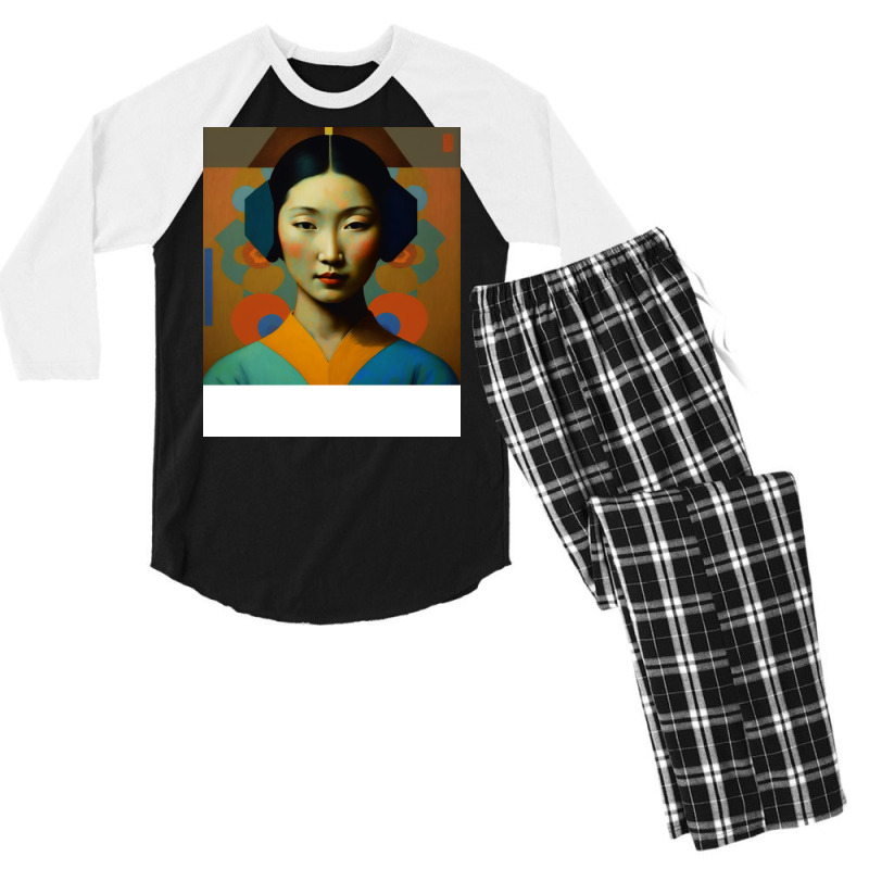 Asian Abstract 9 Humor Men's 3/4 Sleeve Pajama Set | Artistshot