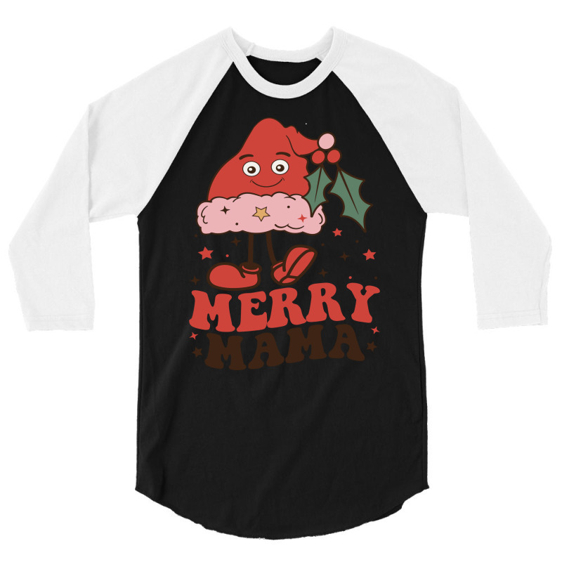 Merry Mama Funny 3/4 Sleeve Shirt by zekrinatorer | Artistshot