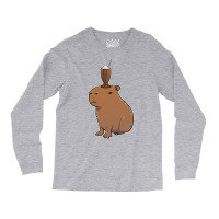 Capybara With A Chocolate Milkshake On Its Head Tu Long Sleeve Shirts | Artistshot