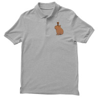 Capybara With A Chocolate Milkshake On Its Head Tu Men's Polo Shirt | Artistshot