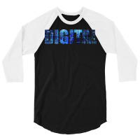 Digital Art Typography Design Hippie 3/4 Sleeve Shirt | Artistshot