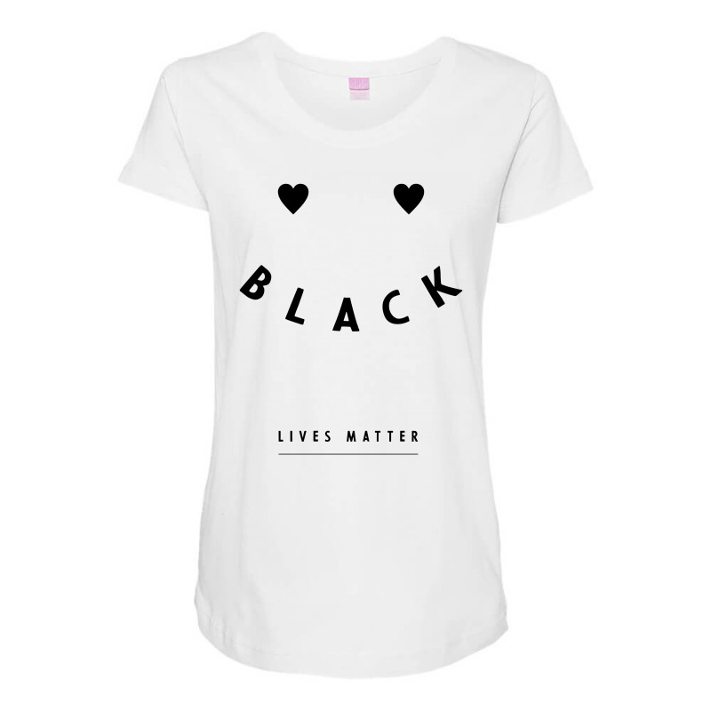 Simple Black Lives Matter In Black And White Letters - Protest Gifts Maternity Scoop Neck T-shirt by Diogo Calheiros | Artistshot