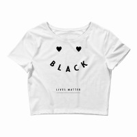 Simple Black Lives Matter In Black And White Letters - Protest Gifts Crop Top | Artistshot