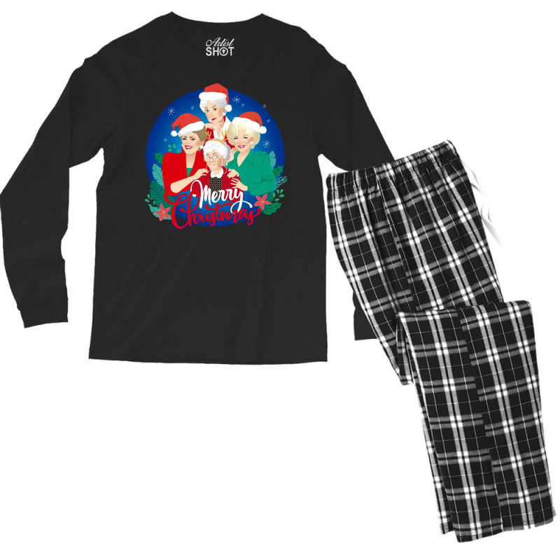 Golden Christmas Cool Men's Long Sleeve Pajama Set | Artistshot