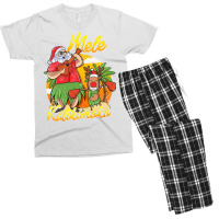 Mele Kalikimaka Santa Hawaiian Christmas In July H Men's T-shirt Pajama Set | Artistshot