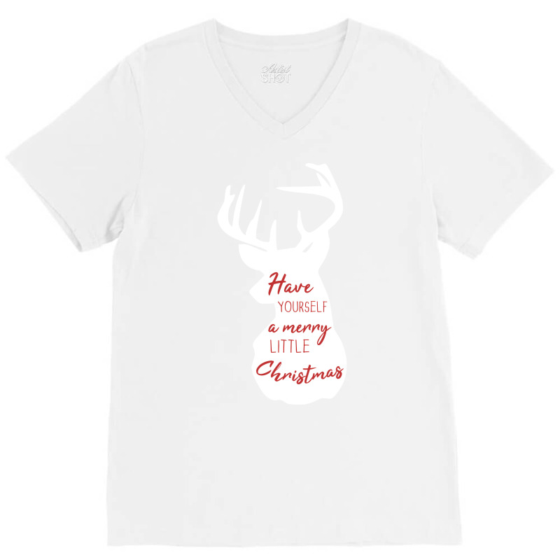 Have Yourself A Merry Little Christmas 70s V-neck Tee | Artistshot