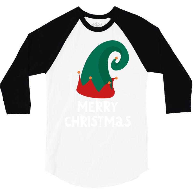 Merry Christmas Funny Christmas  Hipster Nature 3/4 Sleeve Shirt | Artistshot