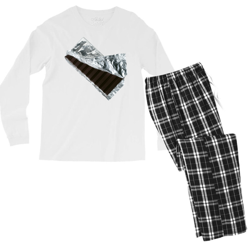 Chocolate Retro Music Men's Long Sleeve Pajama Set | Artistshot