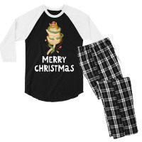 Merry Christmas Funny Christmas  Love Girl Men's 3/4 Sleeve Pajama Set | Artistshot