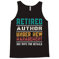 Vintage Retired Author Gift For Retired Dad Yellow Tank Top | Artistshot