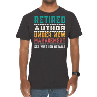 Vintage Retired Author Gift For Retired Dad Yellow Vintage T-shirt | Artistshot