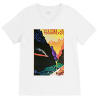 Vintage Visit Yugoslavia Travel V-neck Tee | Artistshot