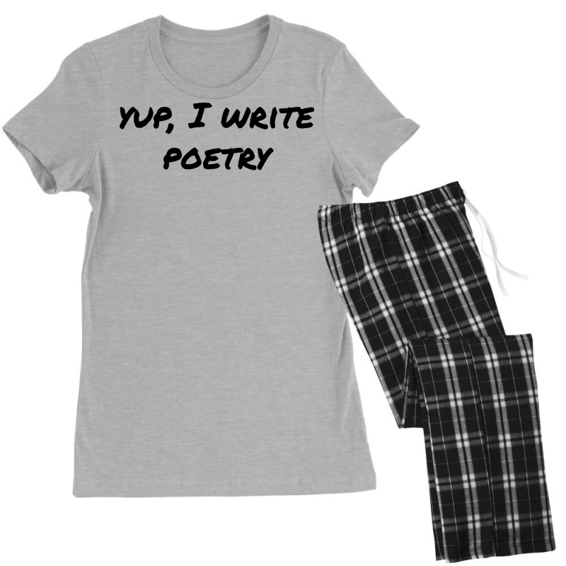 Yup I Write Poetry Black Text Boy Women's Pajamas Set by leepssluet | Artistshot