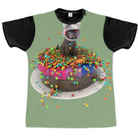 Chocolate Cake Cat Funny Graphic T-shirt | Artistshot