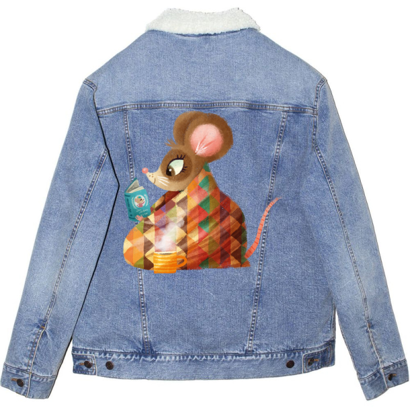 Cosy Mouse 80s Unisex Sherpa-Lined Denim Jacket by alheklupsm | Artistshot