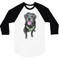 Stacey The Black Lab Hippie 3/4 Sleeve Shirt | Artistshot