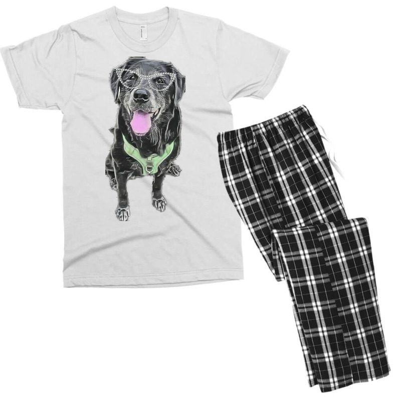 Stacey The Black Lab Hippie Men's T-shirt Pajama Set by alheklupsm | Artistshot