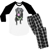 Stacey The Black Lab Hippie Men's 3/4 Sleeve Pajama Set | Artistshot