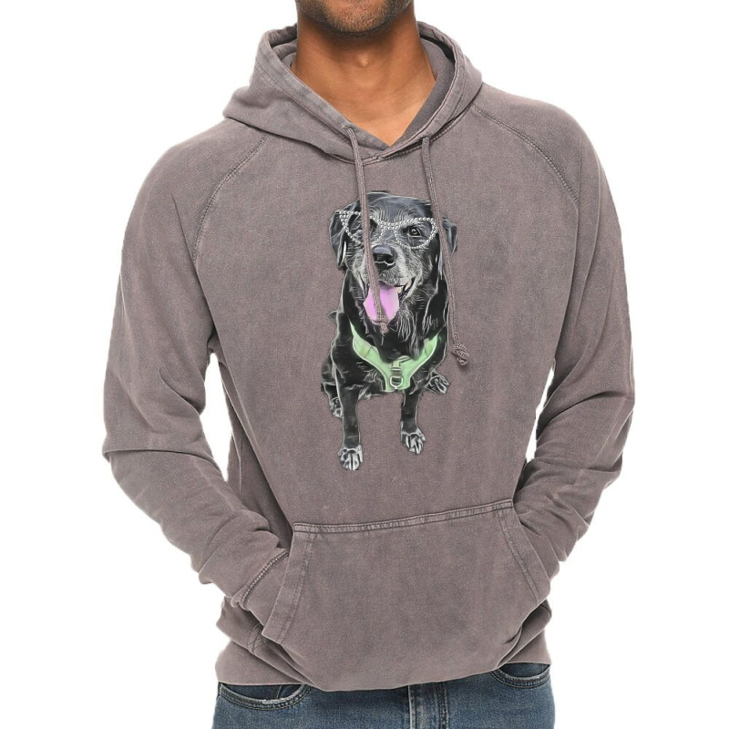 Stacey The Black Lab Hippie Vintage Hoodie by alheklupsm | Artistshot