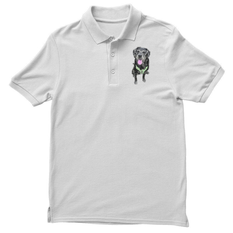 Stacey The Black Lab Hippie Men's Polo Shirt by alheklupsm | Artistshot