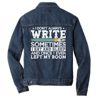 Novelist Author Writer Hipster Men Denim Jacket | Artistshot