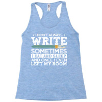 Novelist Author Writer Hipster Racerback Tank | Artistshot