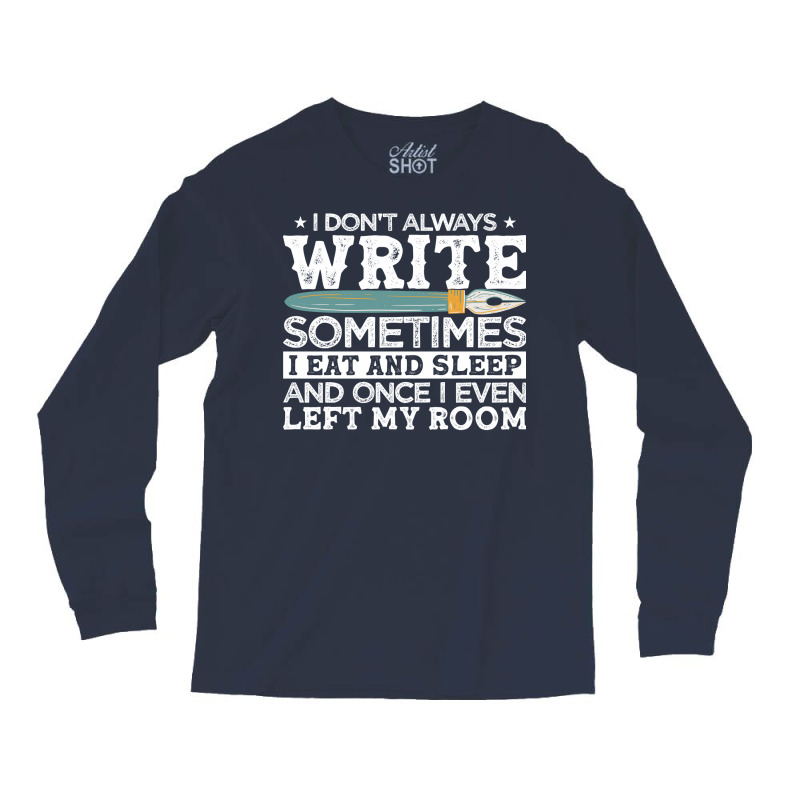 Novelist Author Writer Hipster Long Sleeve Shirts by fgclabdib | Artistshot