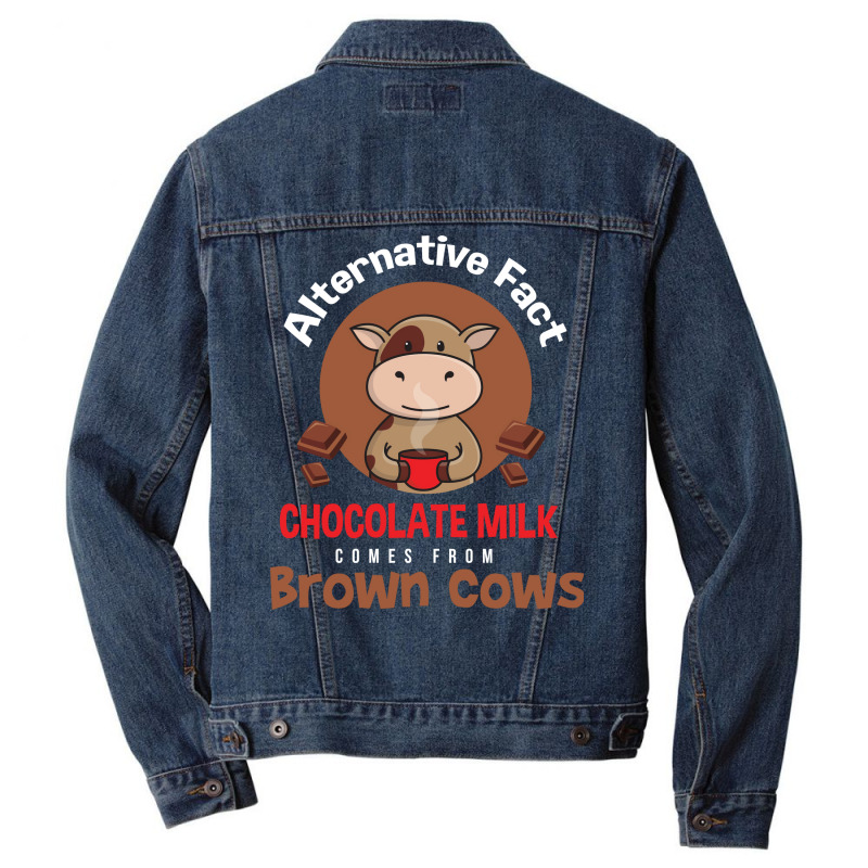 Chocolate Milk Brown Cows Chocolate Quote Men Denim Jacket | Artistshot